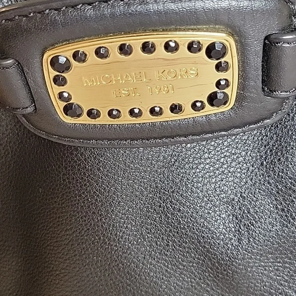MICHAEL Michael Kors Large Black Leather Shoulder Bag